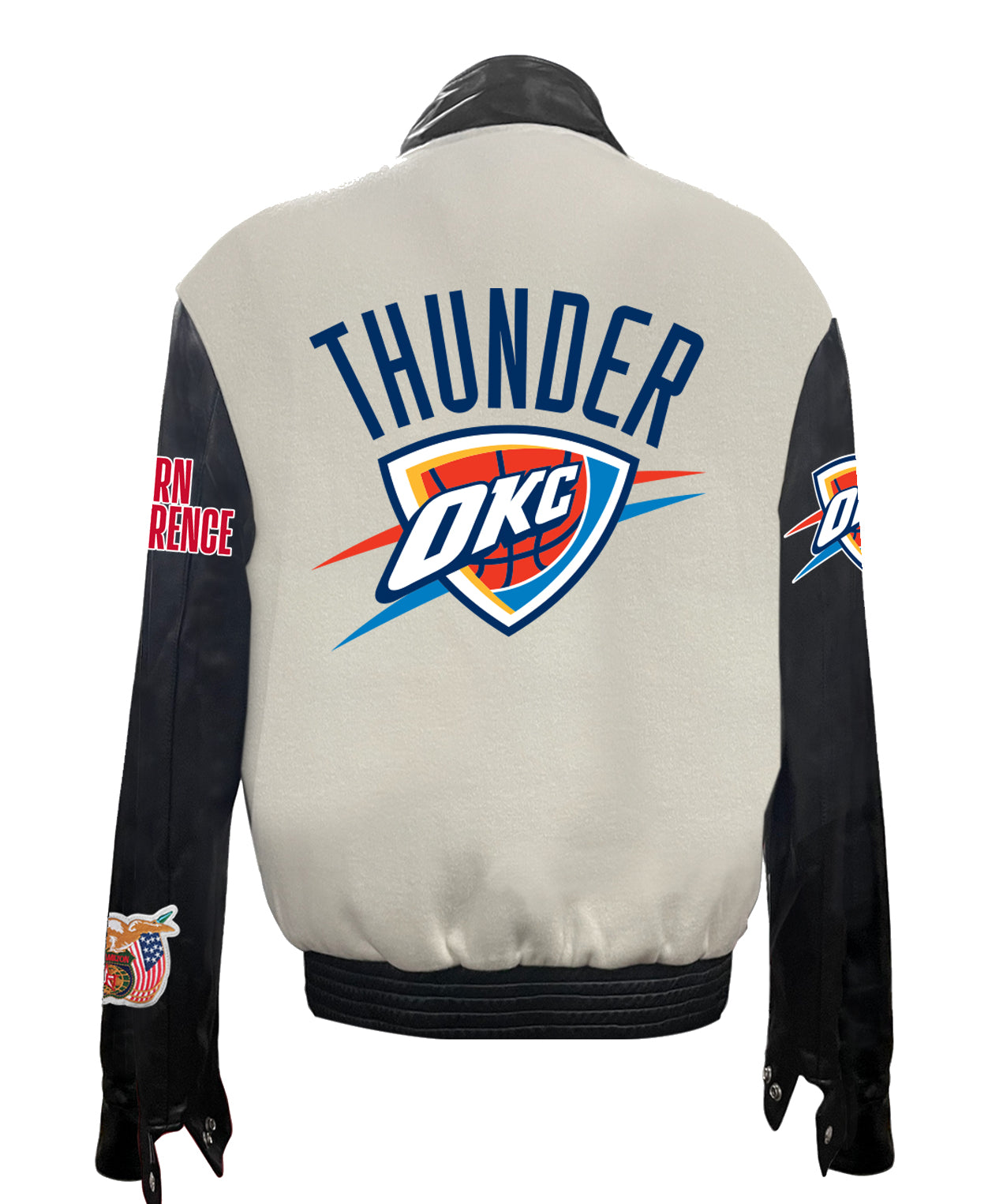 Oklahoma City Thunder Wool & Leather Varsity Jacket