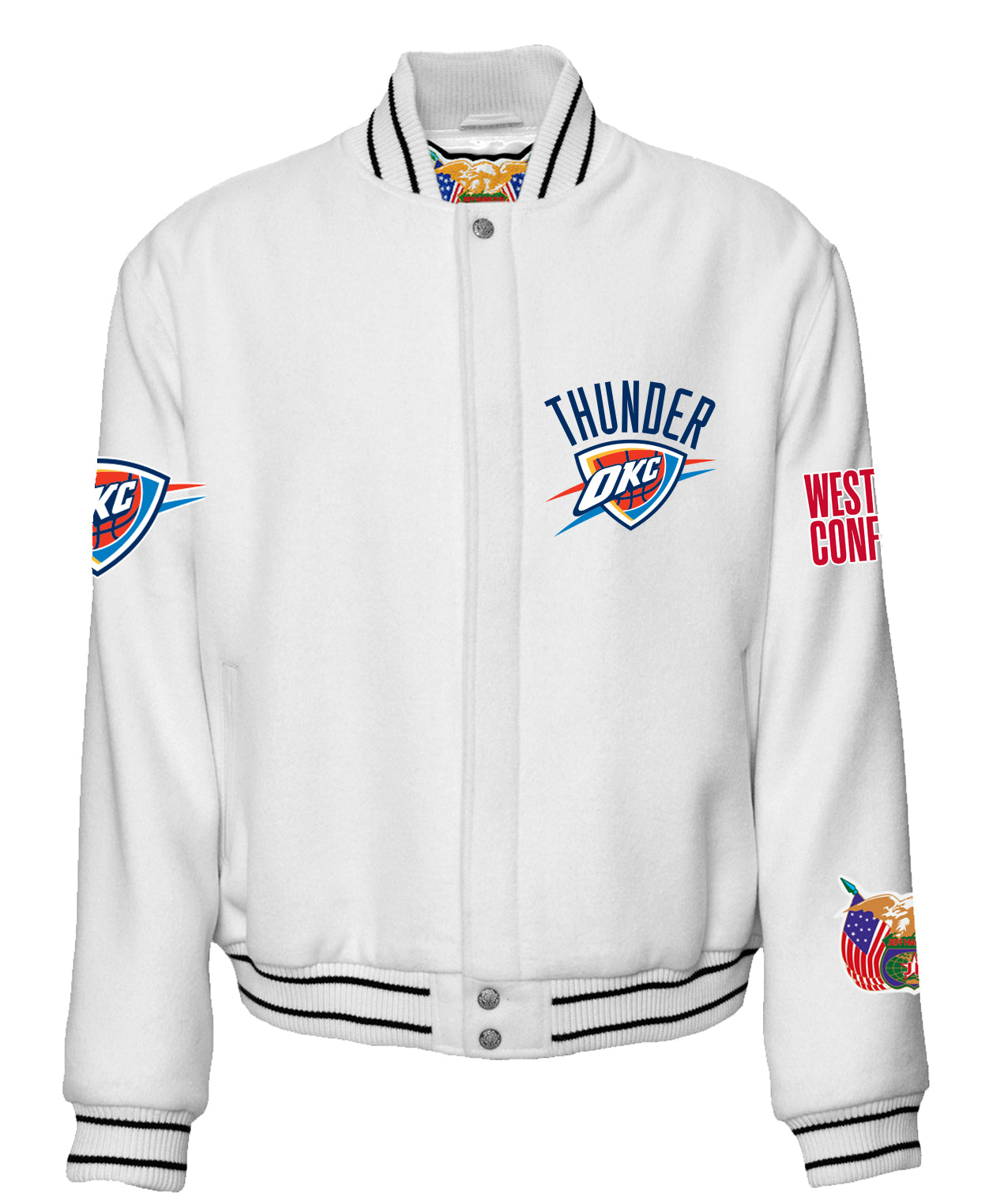 Oklahoma City Thunder Wool Varsity Jacket White