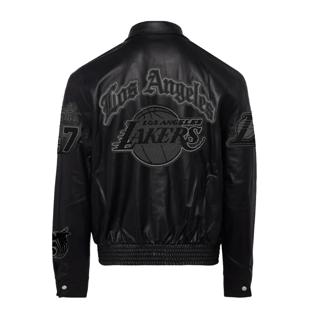 Los Angeles Lakers Full Leather Jacket Black