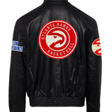 Atlanta Hawks Full Leather Jacket Black