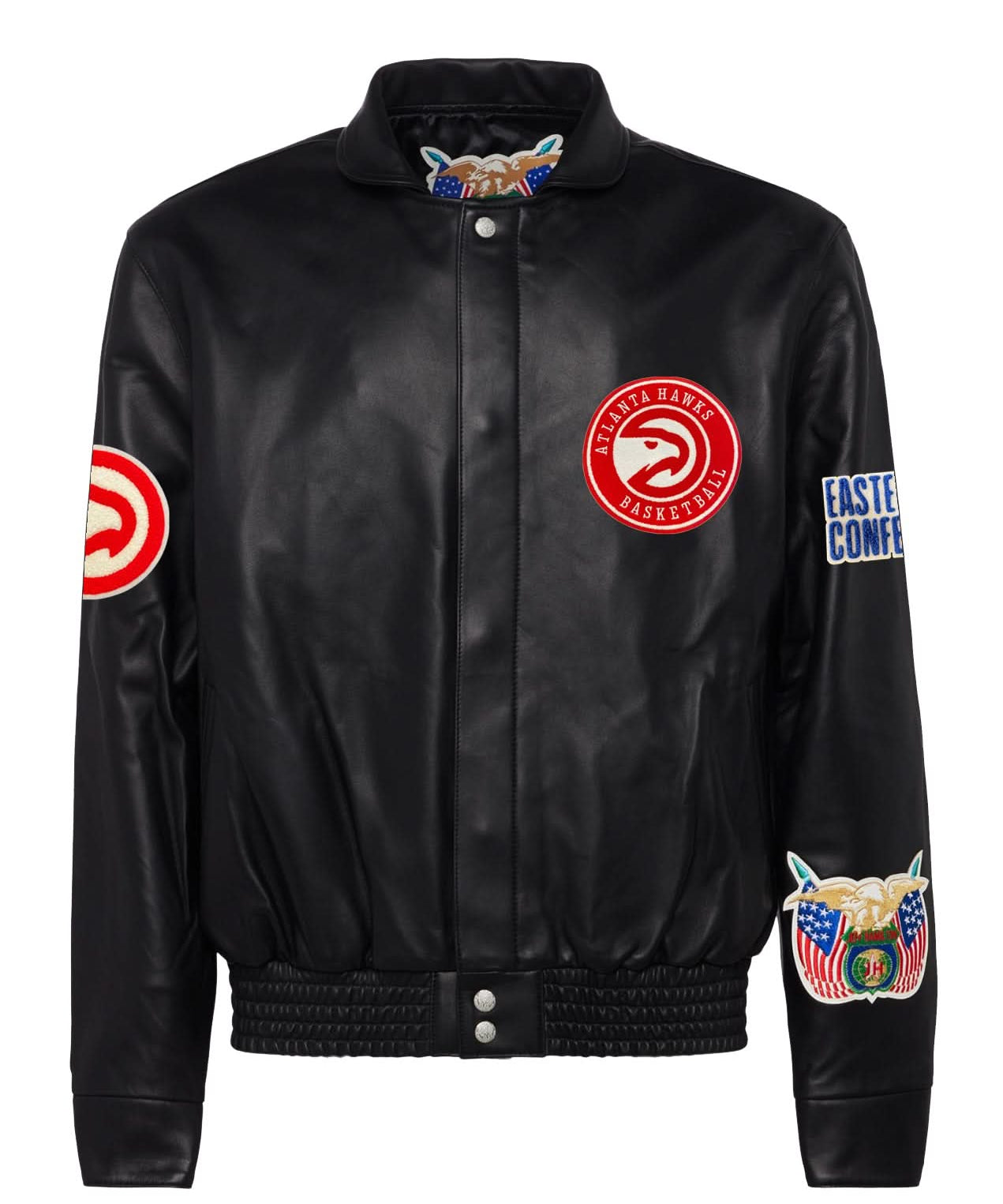 Atlanta Hawks Full Leather Jacket Black