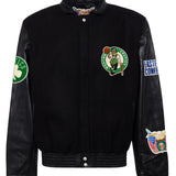 Boston Celtics Wool & Leather Jacket Black