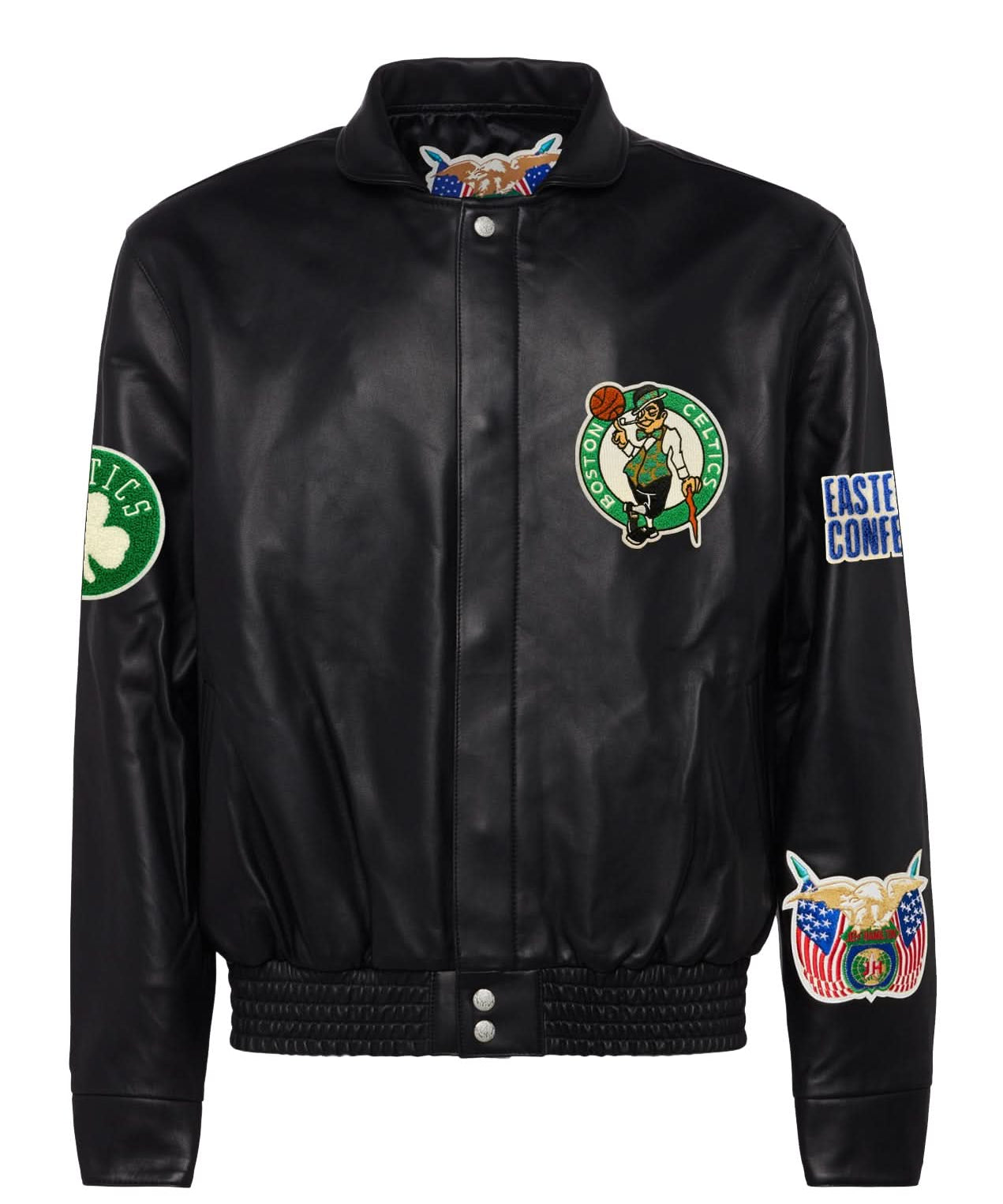 Boston Celtics Full Leather Jacket Black