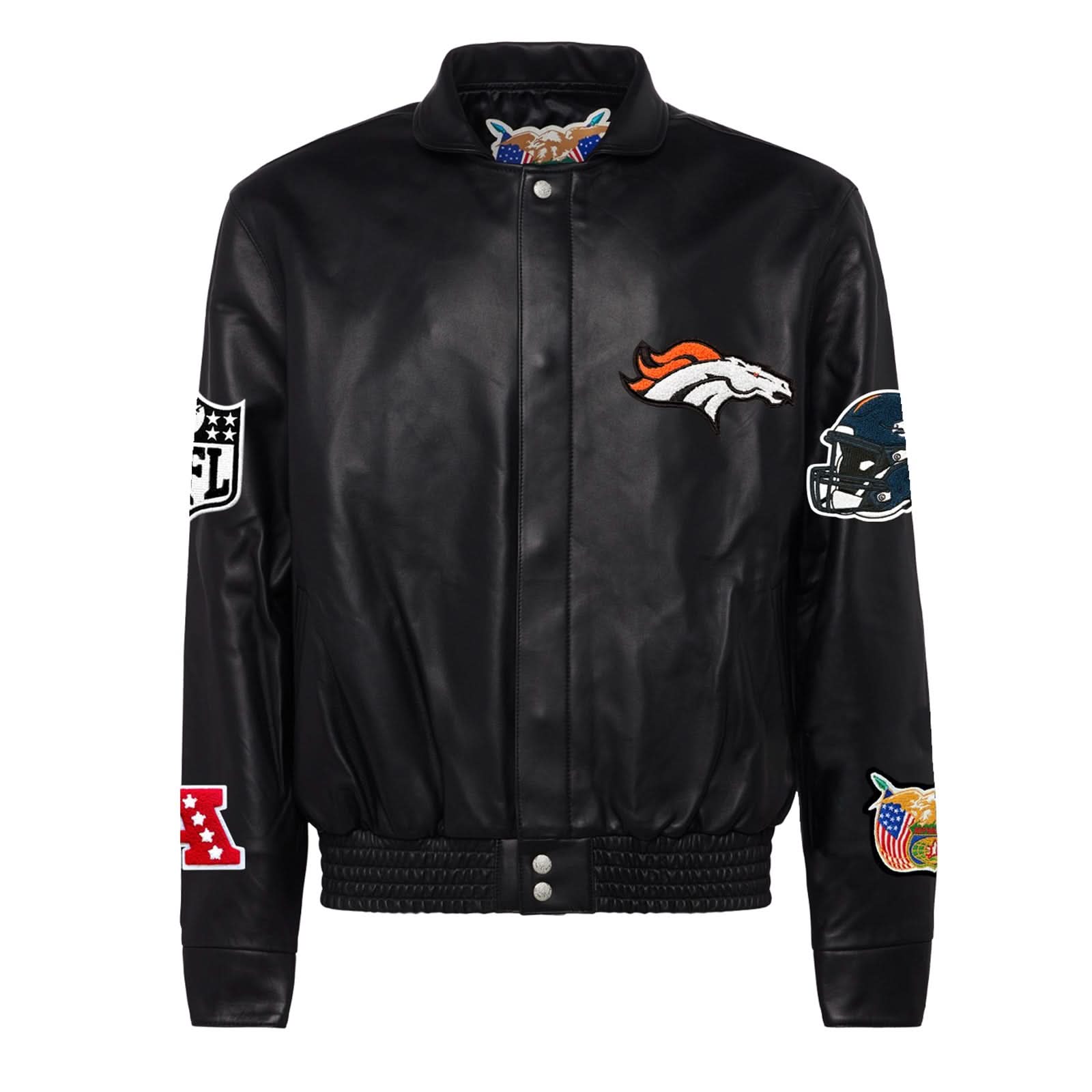 Denver Broncos Full Leather Jacket Black