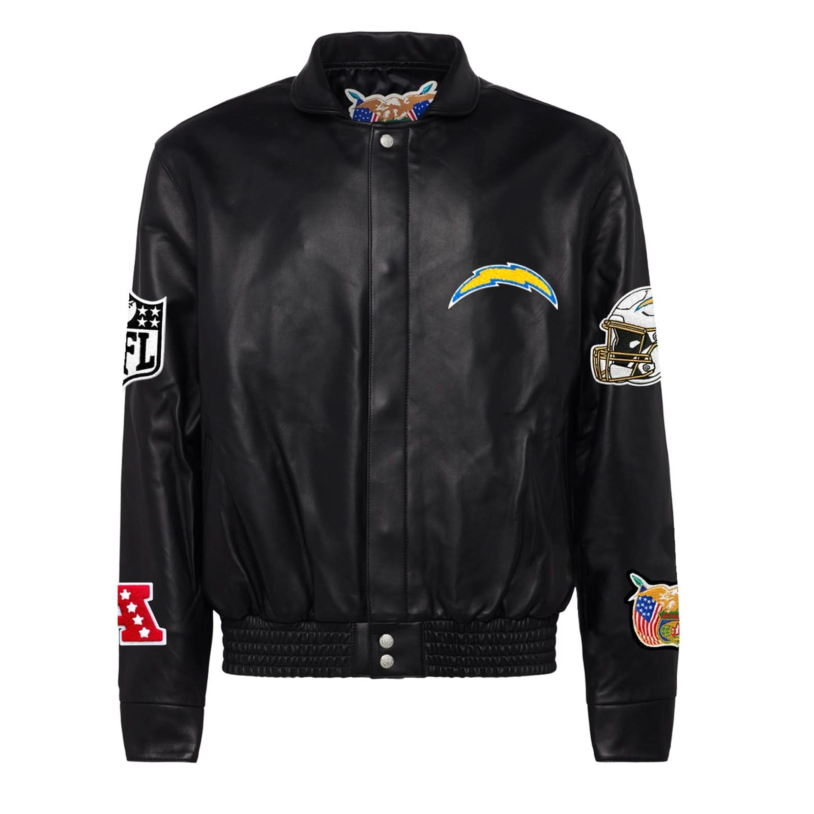 Los Angeles Chargers Full Leather Jacket Black