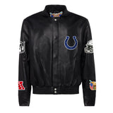 Indianapolis Colts Full Leather Jacket Black