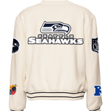 Seattle Seahawks Wool Old English Varsity Jacket White