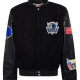 Dallas Mavericks Wool & Leather Jacket Black