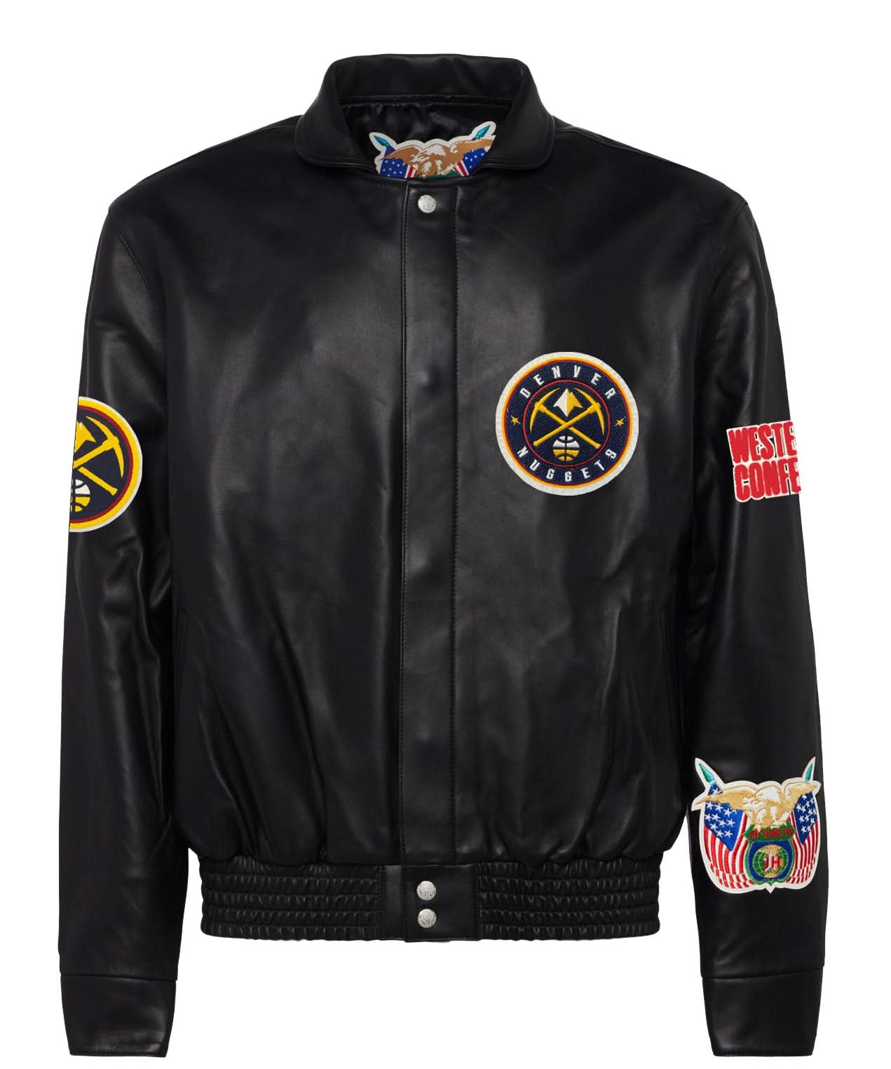 Denver Nuggets Full Leather Jacket Black
