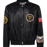 Denver Nuggets Full Leather Jacket Black
