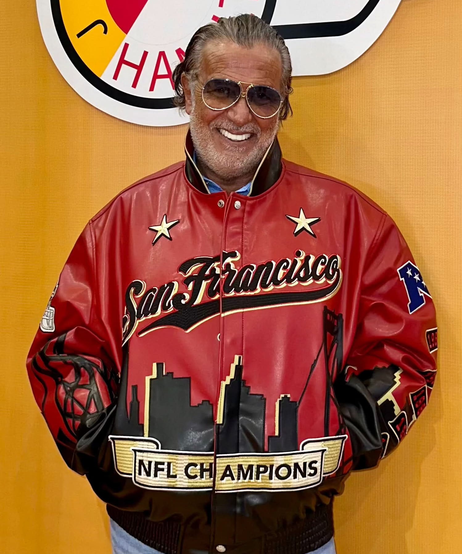 San Francisco 49ers 5x Super Bowl Champion Skyline Vegan Leather Jacket