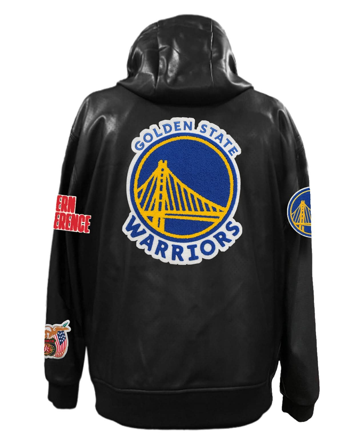 Golden State Warriors Lightweight Vegan Zip-Up Hooded Jacket