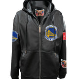 Golden State Warriors Lightweight Vegan Zip-Up Hooded Jacket