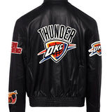 Oklahoma City Thunder Full Leather Jacket Black