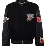 Oklahoma City Thunder Wool & Leather Varsity Jacket