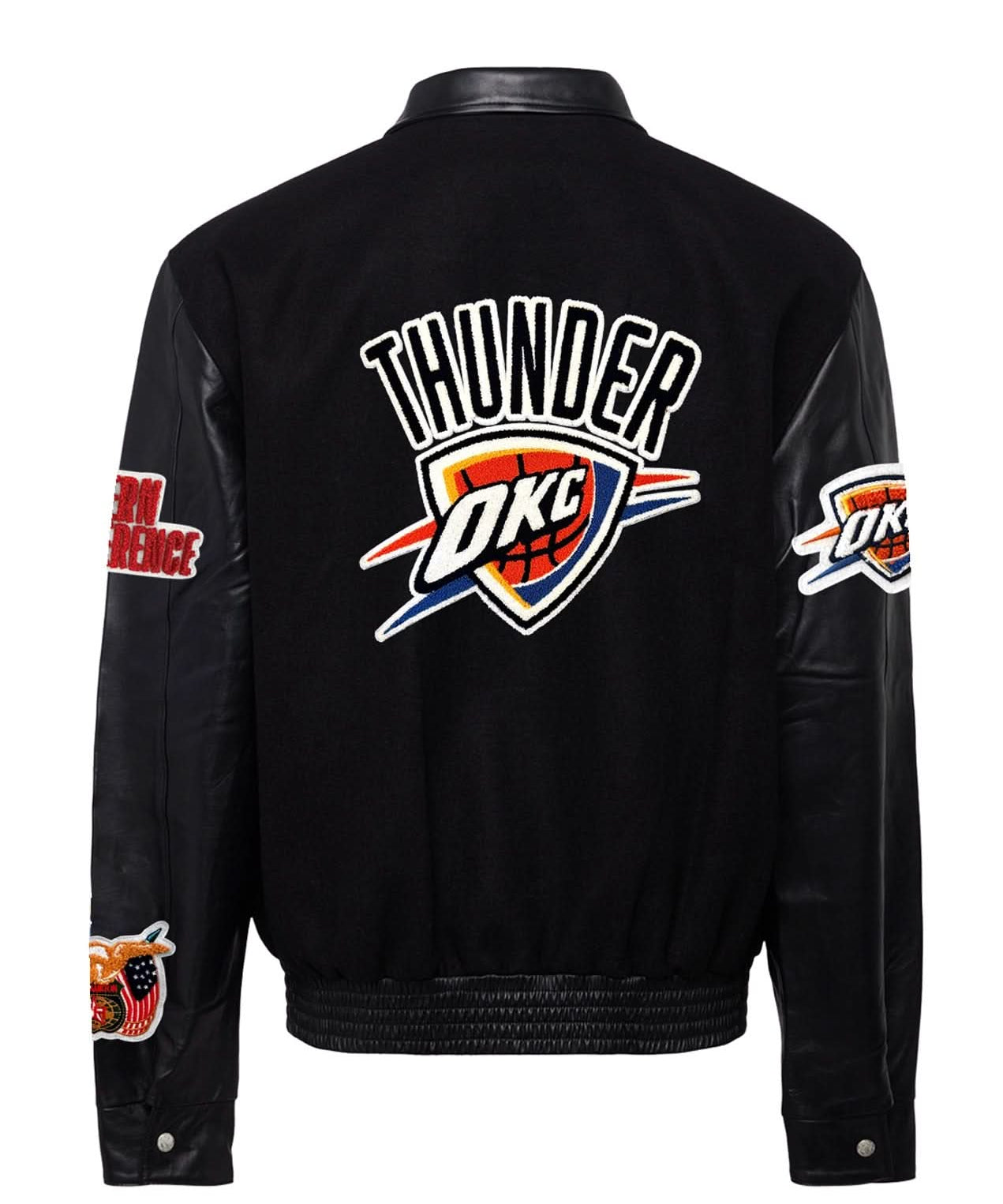 Oklahoma City Thunder Wool & Leather Varsity Jacket