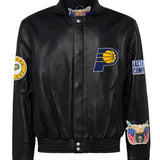 Indiana Pacers Full Leather Jacket Black