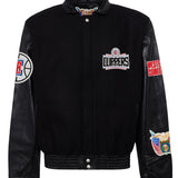Los Angeles Clippers Wool & Leather Jacket Black