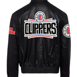 Los Angeles Clippers Full Leather Jacket Black