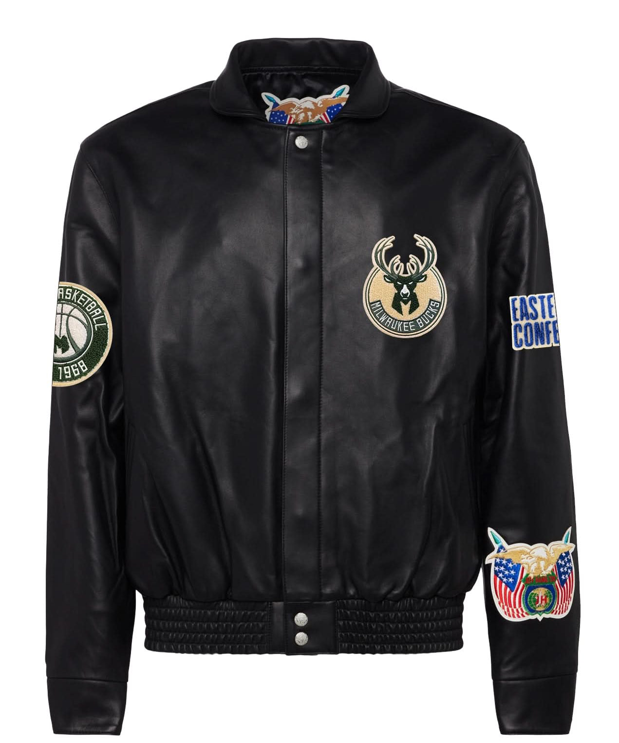 Milwaukee Bucks Full Leather Jacket Black