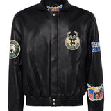 Milwaukee Bucks Full Leather Jacket Black