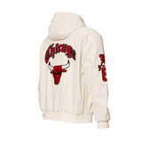 Chicago Bulls 1966 Lightweight Vegan Zip-Up Hooded Jacket White