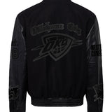 Oklahoma City Thunder Wool & Leather Old English Varsity Jacket