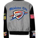 Oklahoma City Thunder Wool & Leather Old English Varsity Jacket