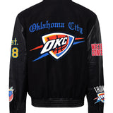 Oklahoma City Thunder Wool & Leather Old English Varsity Jacket