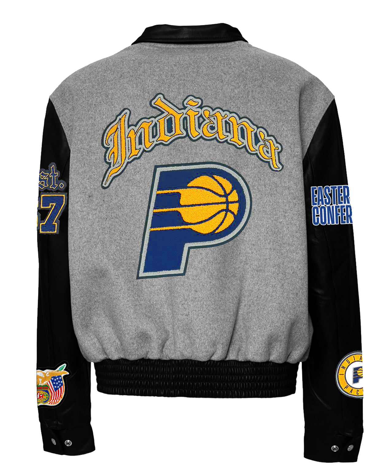Indiana Pacers Wool & Leather Old English Varsity Jacket