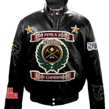 Denver Nuggets NBA Championship Leather Puffer Jacket
