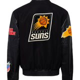 Phoenix Suns Wool & Leather Jacket Black
