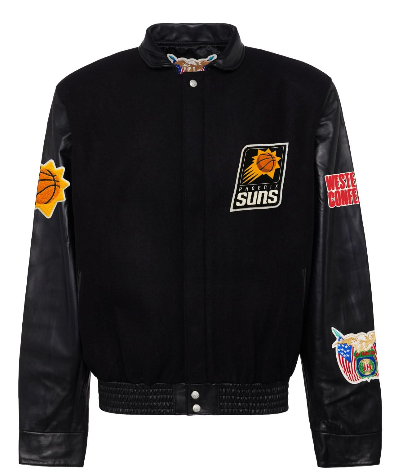 Phoenix Suns Wool & Leather Jacket Black