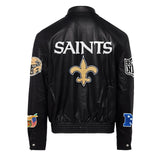 New Orleans Saints Full Leather Jacket Black