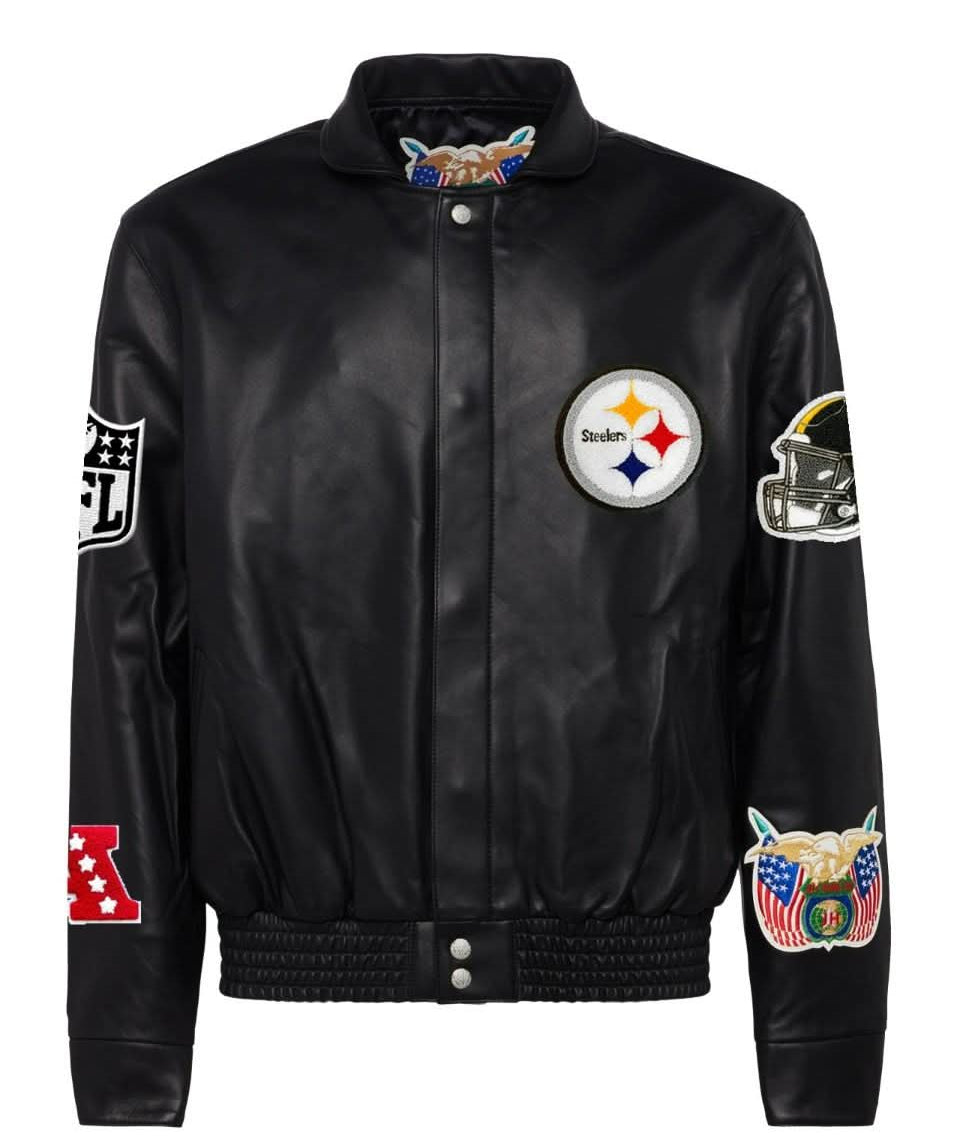 Pittsburgh Steelers Full Leather Jacket Black