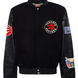 Toronto Raptors Wool & Leather Jacket Black