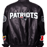 New England Patriots Black Vegan Leather Jacket