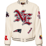 New England Patriots Wool Old English Varsity Jacket White