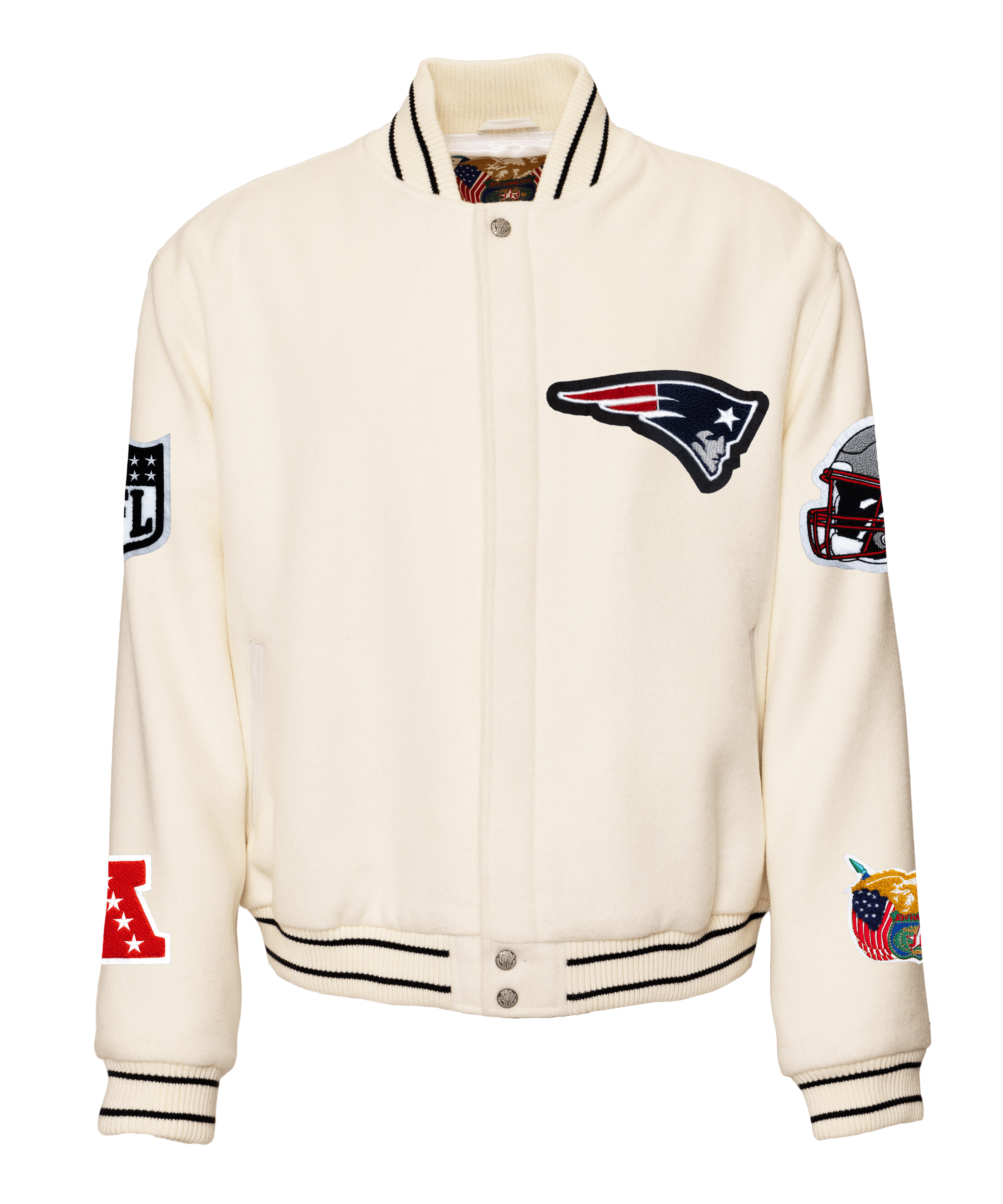 New England Patriots Wool Old English Jacket White