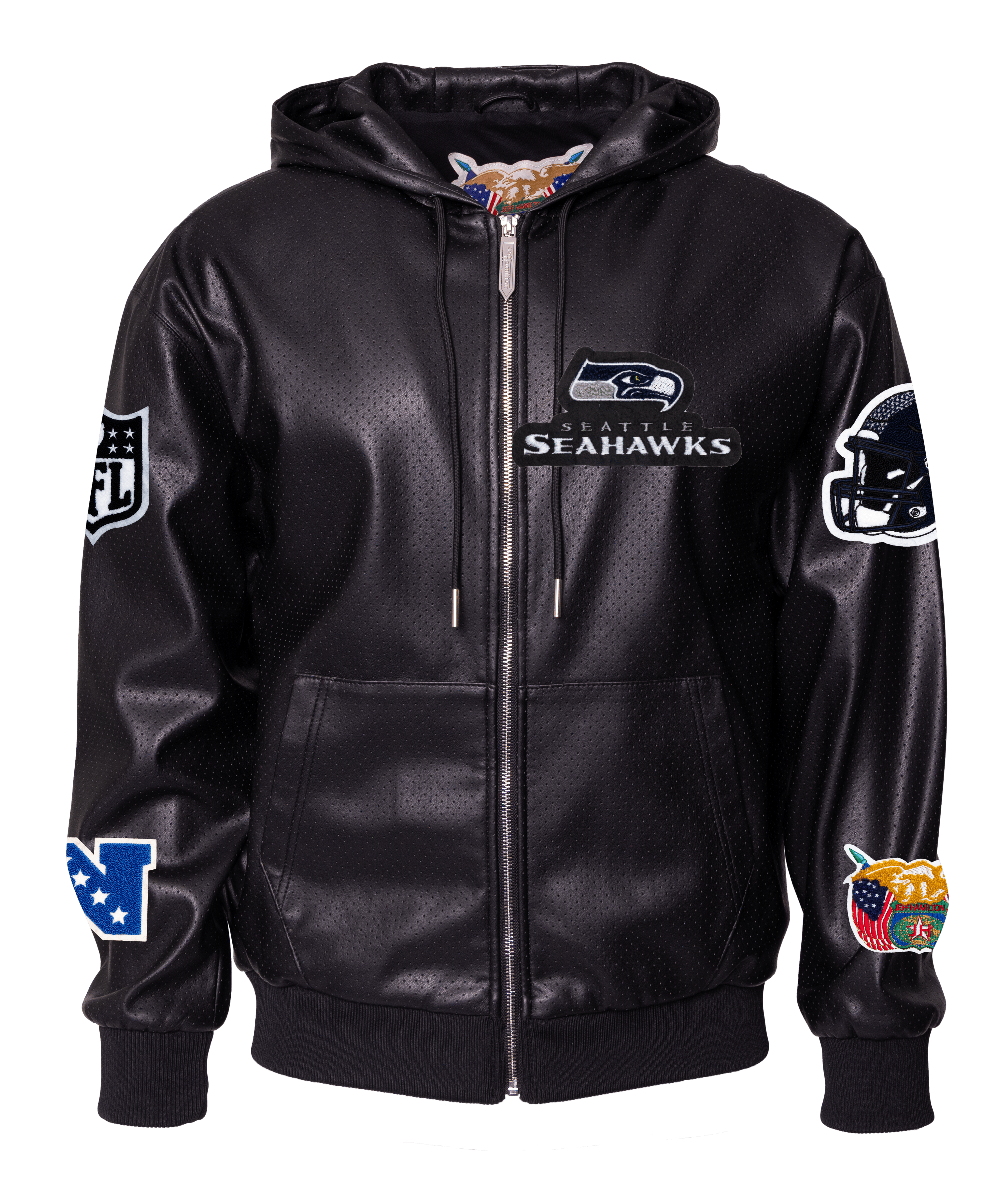 Seattle Seahawks Lightweight Vegan Zip-Up Hooded Jacket