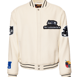Seattle Seahawks Wool Old English Varsity Jacket White