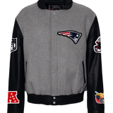 New England Patriots Wool & Leather Varsity Jacket