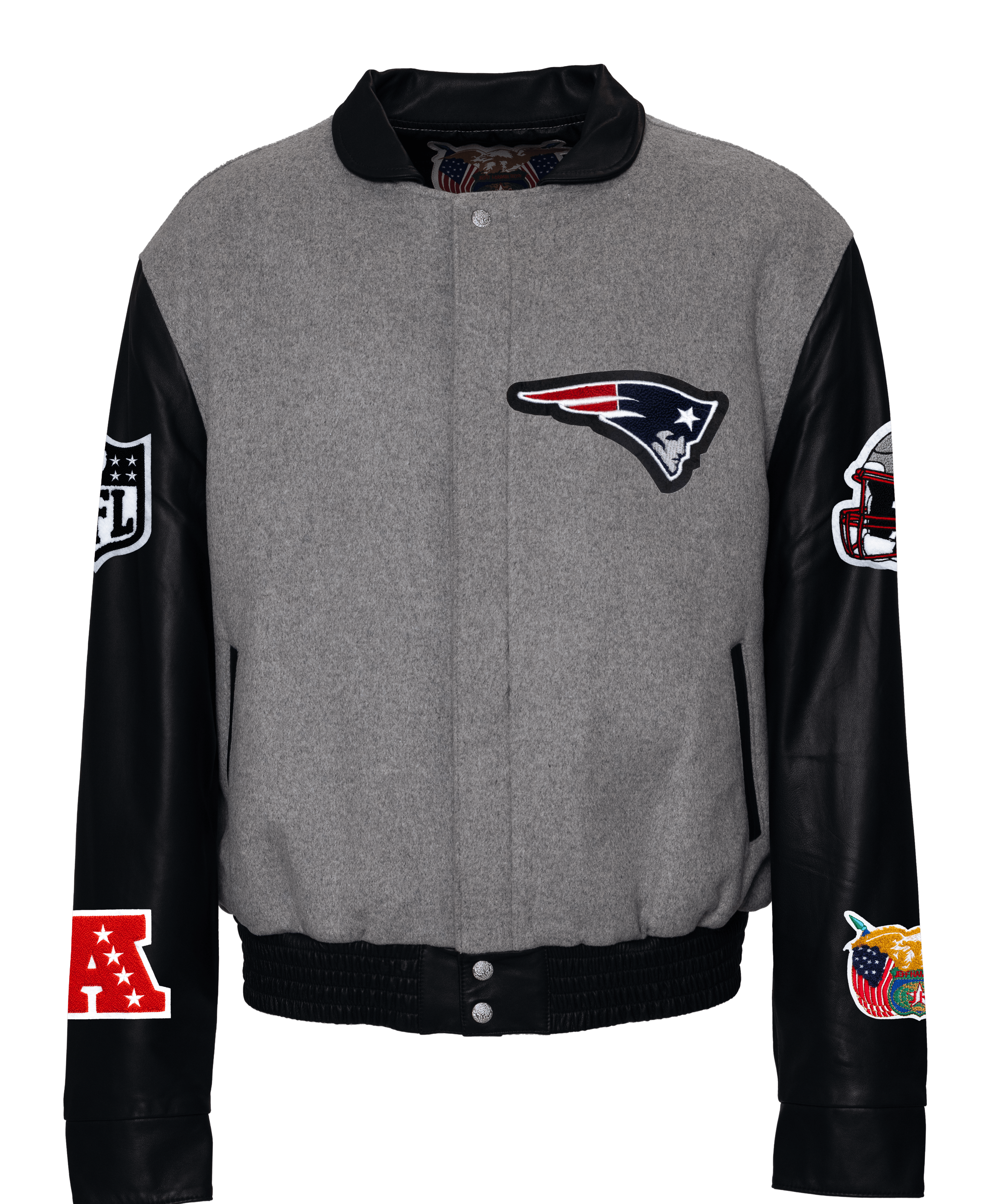 New England Patriots Wool & Leather Varsity Jacket