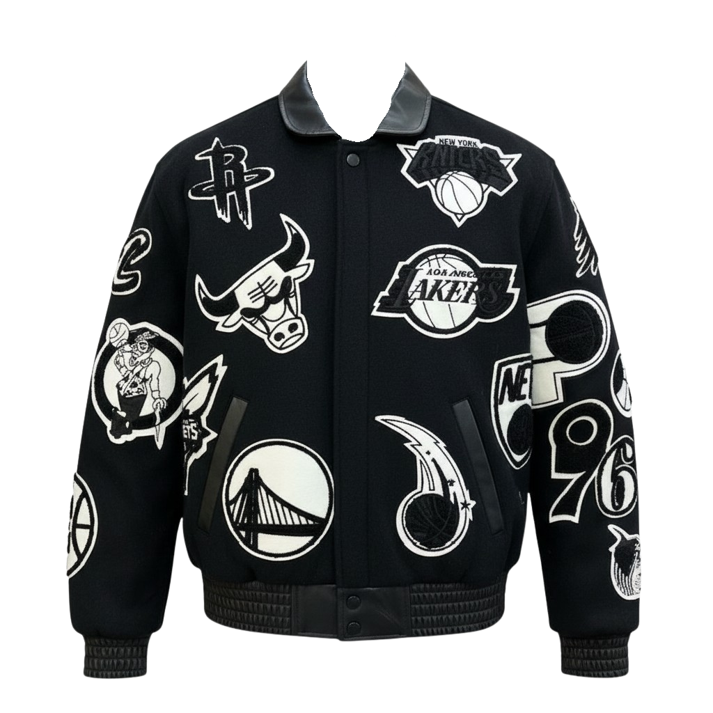 NBA Collage Wool and Leather-Black/White (Black with White patch)