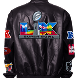 Super Bowl 2026 Black Vegan Leather Jacket
