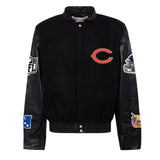 Chicago Bears Wool & Leather Varsity Jacket Black/Black