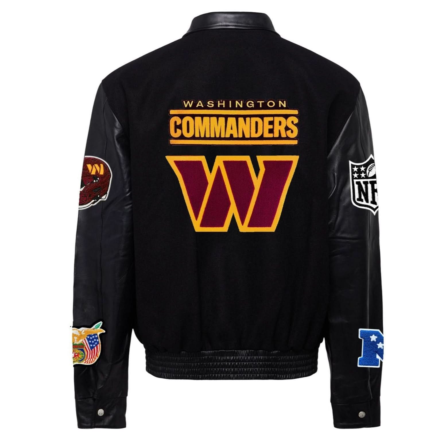 Washington Commanders Wool & Leather Varsity Jacket