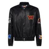 Washington Commanders Full Leather Jacket Black