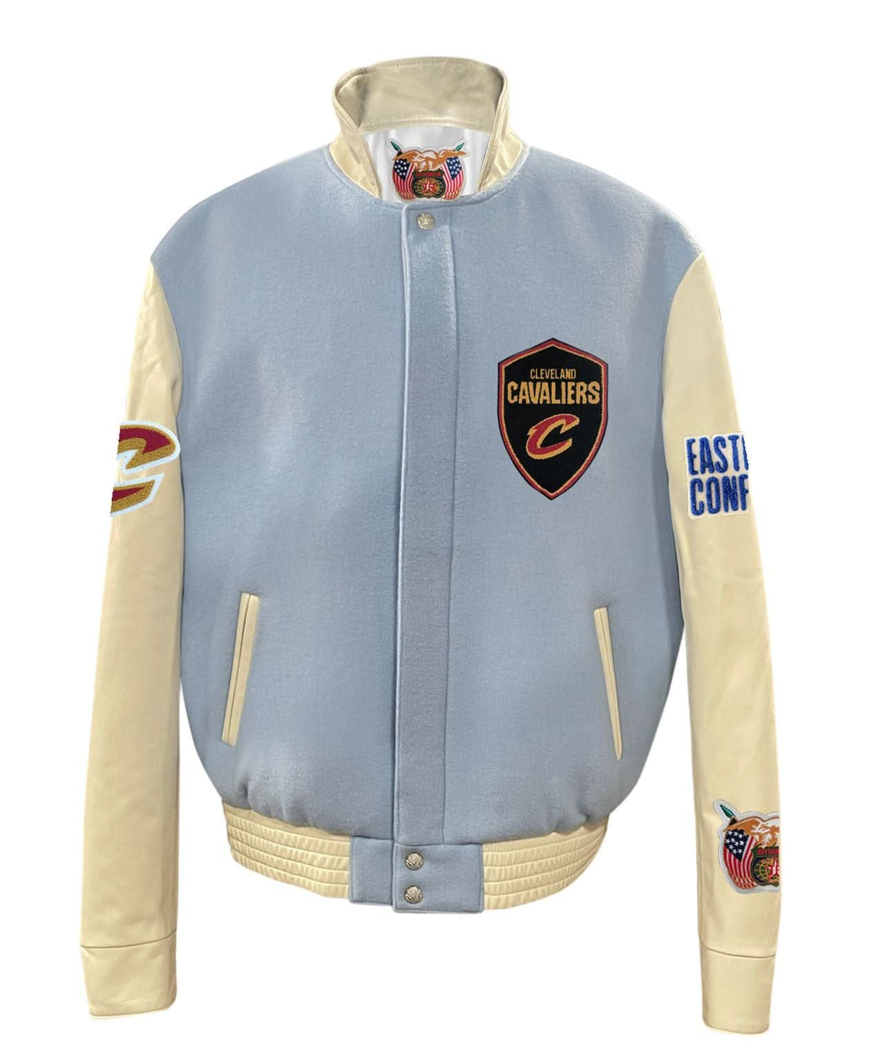 Cleveland Cavaliers Wool & Leather Varsity Jacket Baby Blue