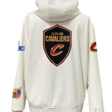 Cleveland Cavaliers Lightweight Vegan Zip-Up Hooded Jacket White